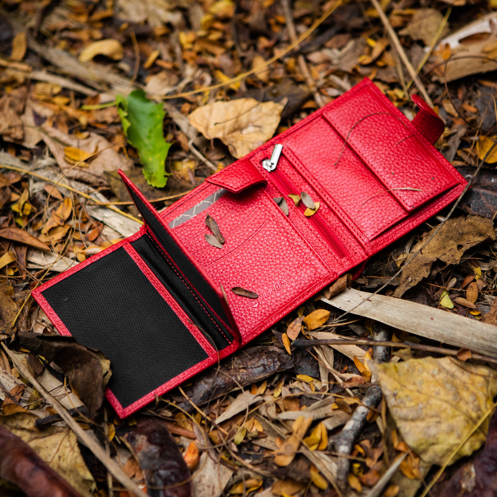 portfeuille pour femme rouge